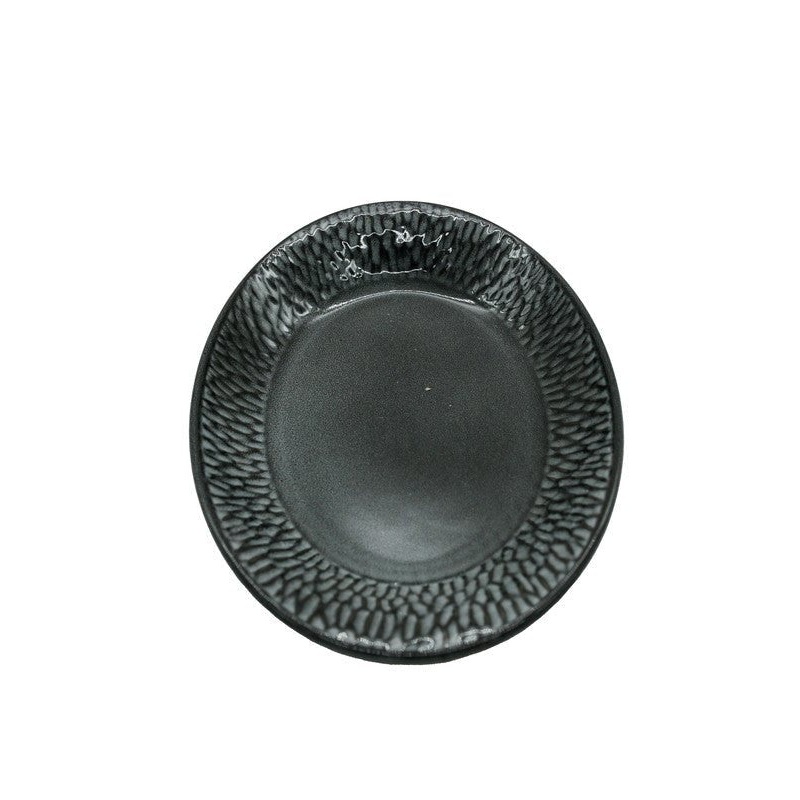 AKDC-Ceramic Deep Oval Plate 30.5 cm Black