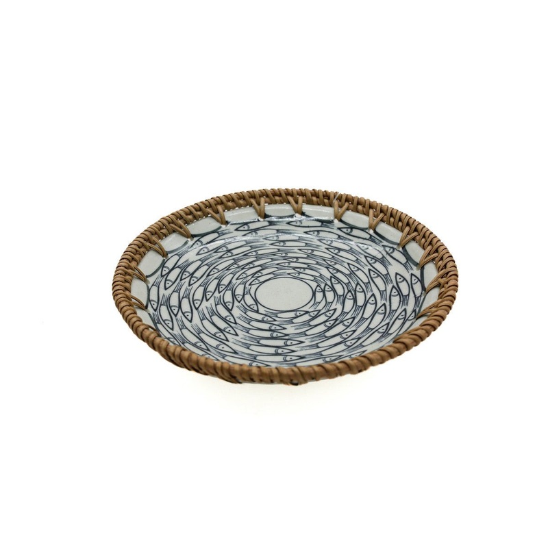 AKDC-Ceramic Rattan Dish 25Cm Rt004