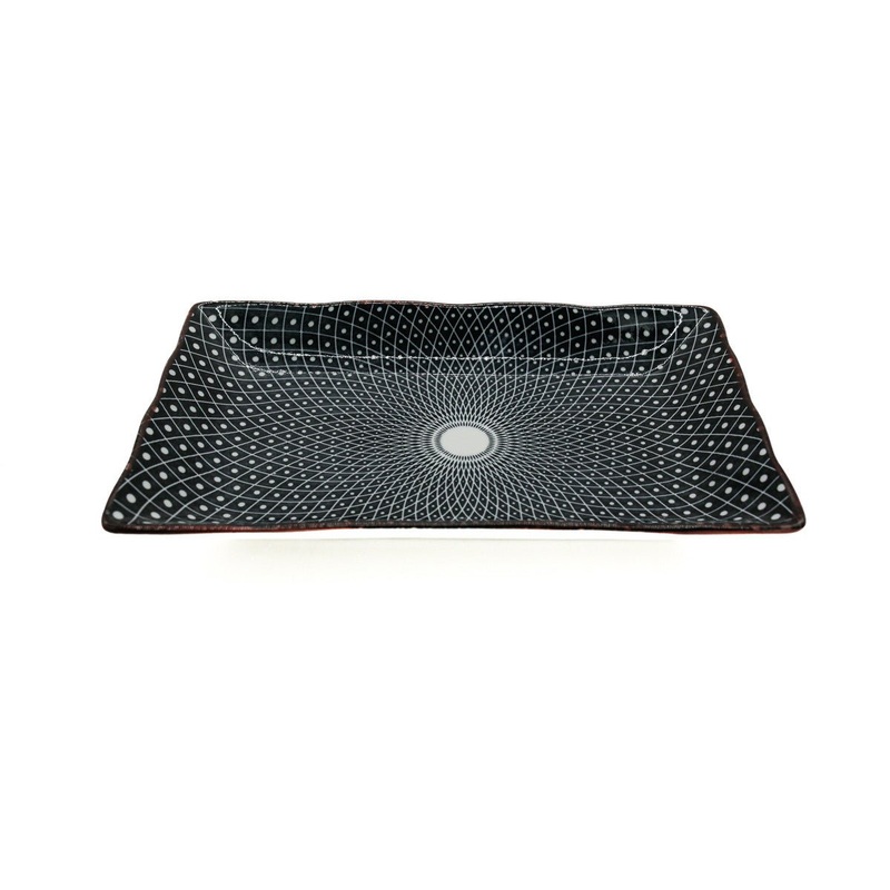 AKDC-Ceramic Tray 21X13Cm Black