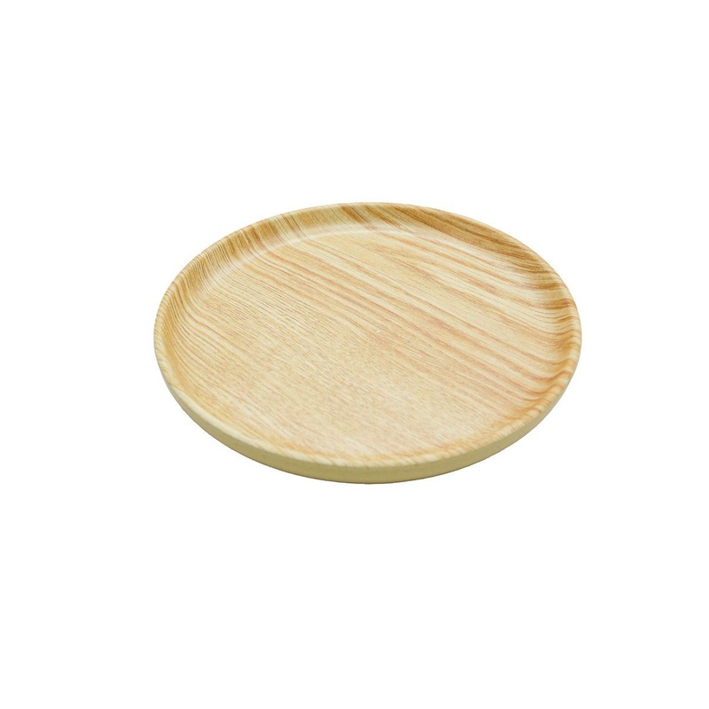 AKDC-Harm Melamine Round Plate 20.3cm Wood