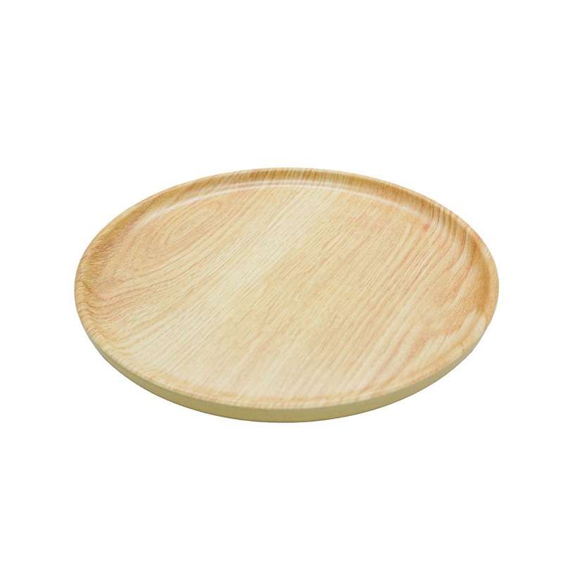 AKDC-Harm Melamine Round Plate 28.4cm Wood