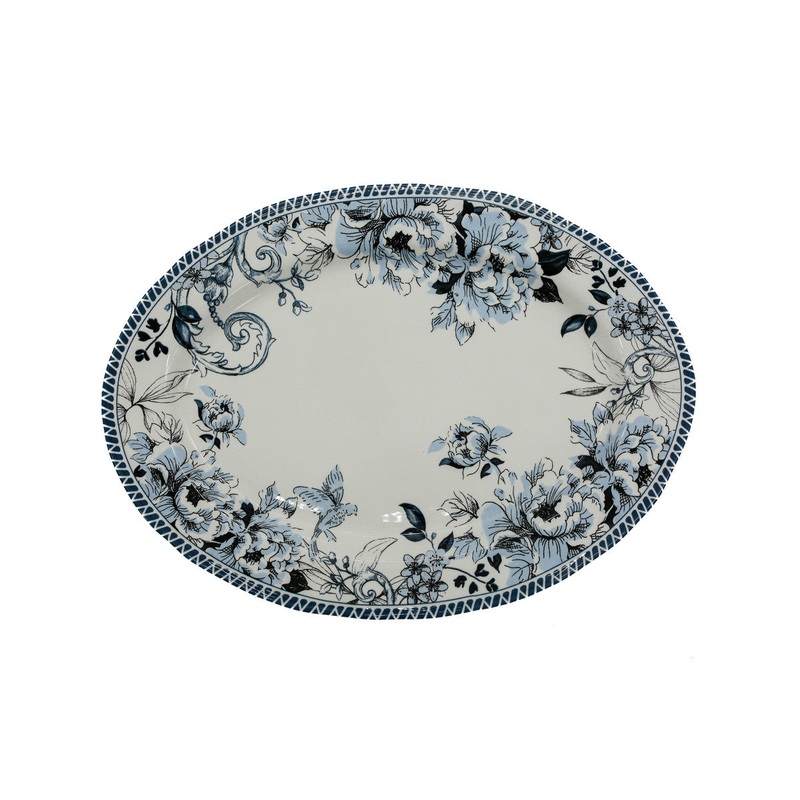 AKDC-Legend Oval Platter 14 inch Blue