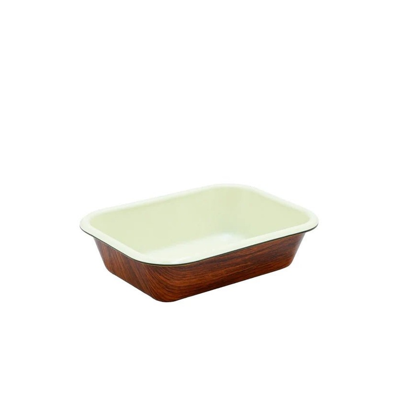 Evelin Rect Tray Wooden Texture Medium 22cm-10160Mk