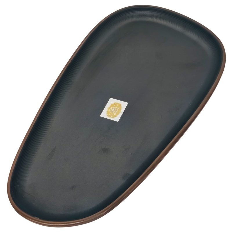 HARMONY Melamine Serving Plate 23cm*12cm*2cm, Brown/Black