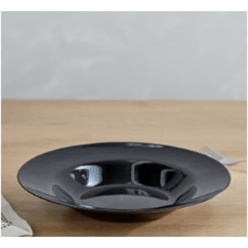 Luminarc Porcelain  Black Deep Plate 28.5Cm Made In France