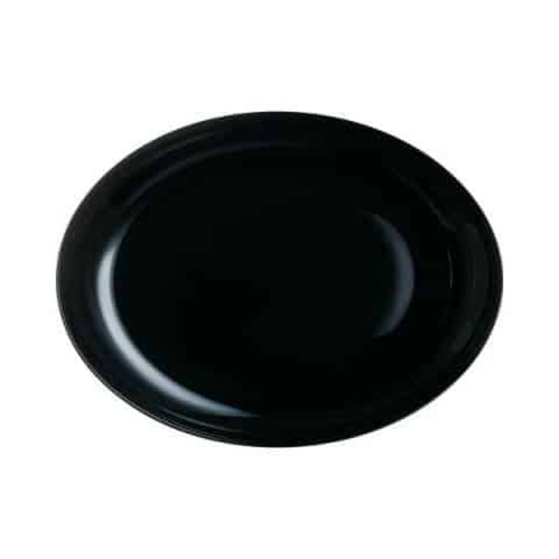 Luminarc Porcelain Black Oval Plate 25Cm Made In France