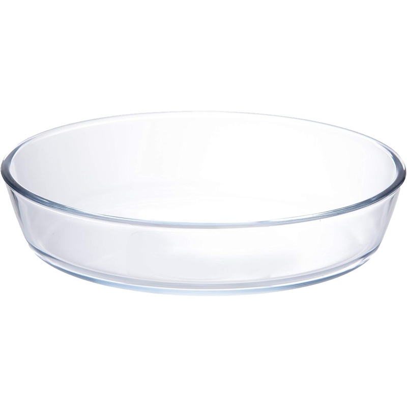 NAUTILUS Oval Borosilicate Glass Baking Tray/Roaster 2.4 Liter, 303mm*213mm*65mm, RNGT-10548