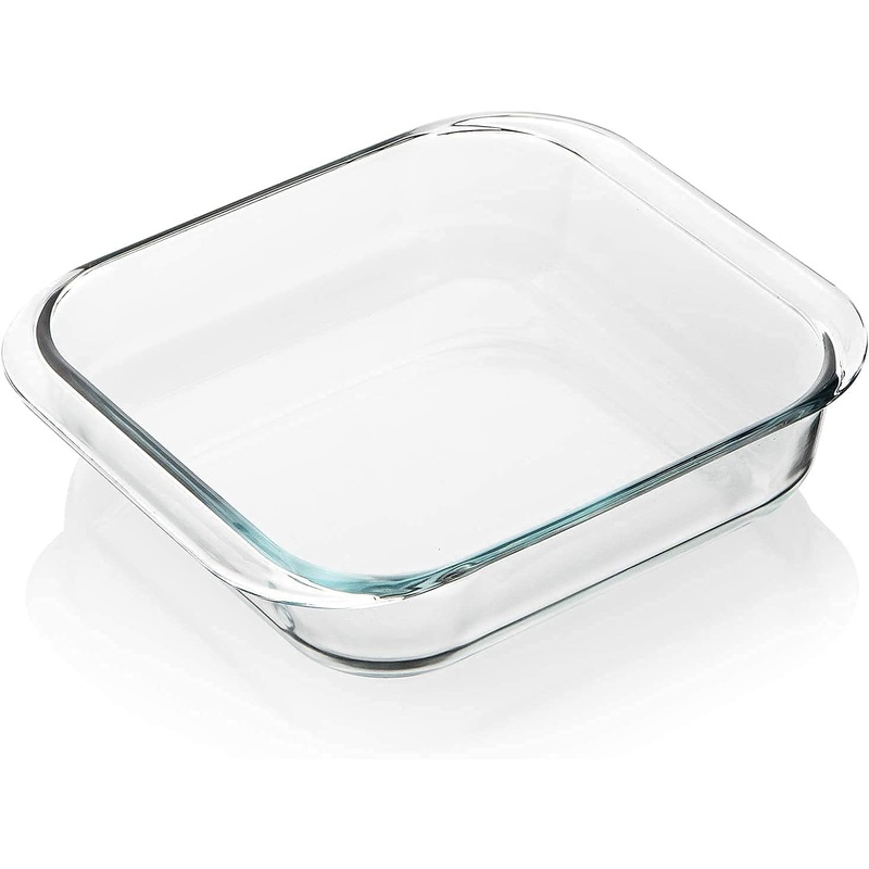 NAUTILUS Square Borosilicate Glass Baking Tray/Roaster 1.8 Liter, 245mm*219mm*51mm, RNGT-10551