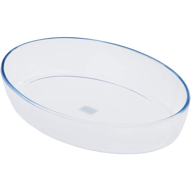 ROYALFORD Borosilicate Glass Oval Baking Dish/Roaster 2 Liter, 30cm*21cm*6.2cm- RF 2729