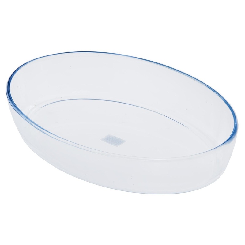 ROYALFORD Borosilicate Glass Oval Baking Dish/Roaster 3 Liter, 35cm*24cm*6.4cm- RF 2700
