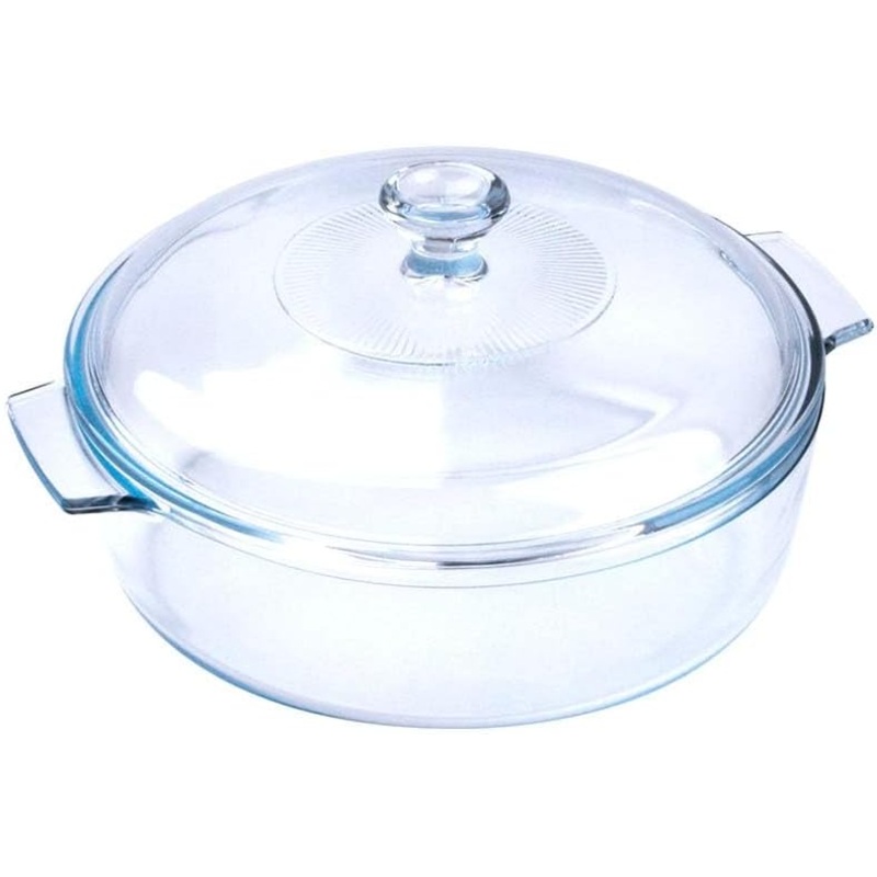 ROYALFORD Glass Baking Dish/Roaster with Lid 1.7 Liter, 25cm*20.5cm*12cm- RF 12202