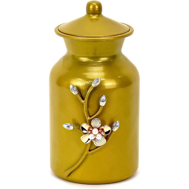 AKDC Cookie Jar, Candy Jar with Lid Dog Treat Jars Brown Sugar Keeper Containers Candy Flour Tea Rice Beans Snack Saver Rustic Cat Pet Dry Food Container Coffee Canister (12x20cm)