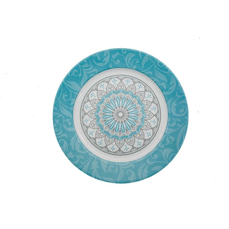 AKDC Melamine Round Dinner Plate-28CM-Blue&White