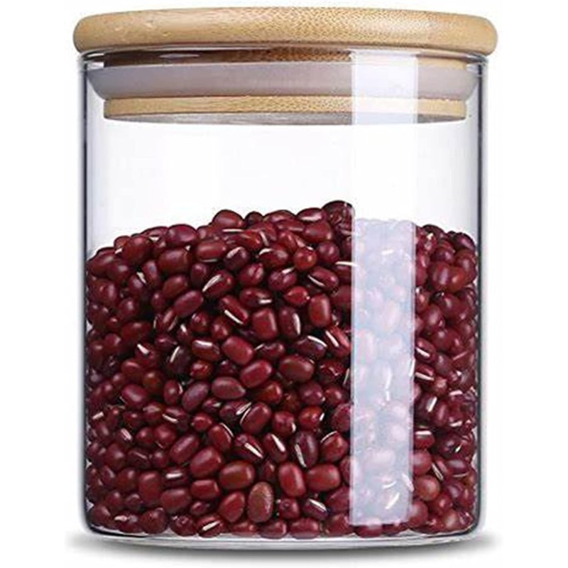 Blackstone Glass Jar Canister with Bamboo Lid Kitchen Air Tight Container YK4102 (550 ML)