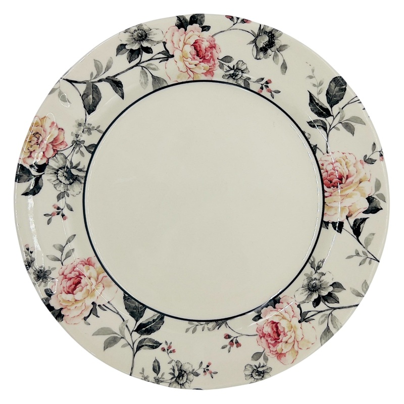 Claytan Ceramic Dinner Plate 10.2", Jasper Rim- CL-2320FA-DP