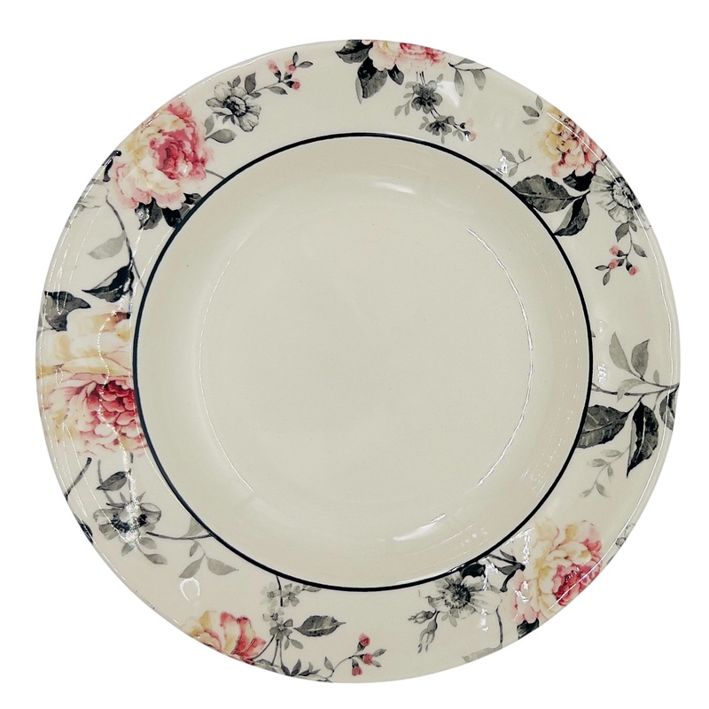 Claytan Ceramic Soup Plate 9.2", Jasper Rim- CL-2320FA-SP