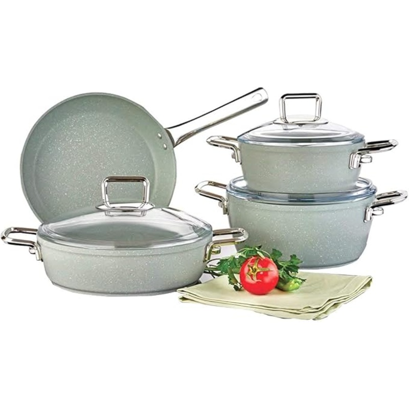 Evimsaray Artemis Collection 7-Piece Non-Stick Granite Cookware Set