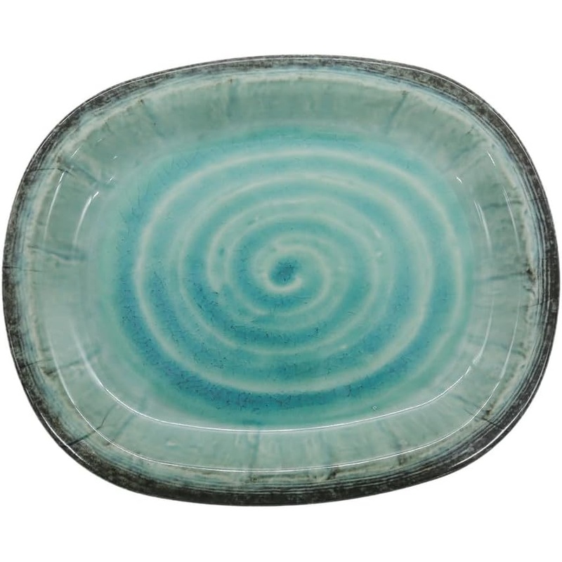 Harmony Melamine Oval Plate-30cmX24cm-Green