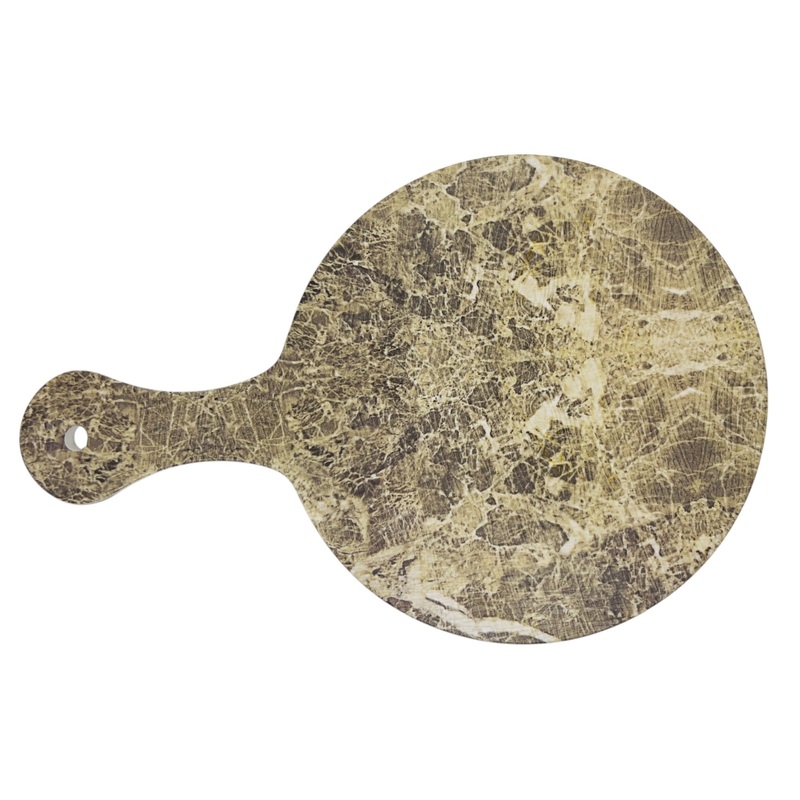 Hi-Luxe Melamine Round Tawa Bat 14", Granite Design, HW01361