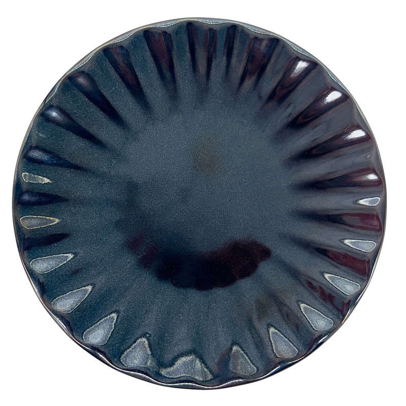 Keramika Ceramic Dinner Plate 22cm, Dark Brown