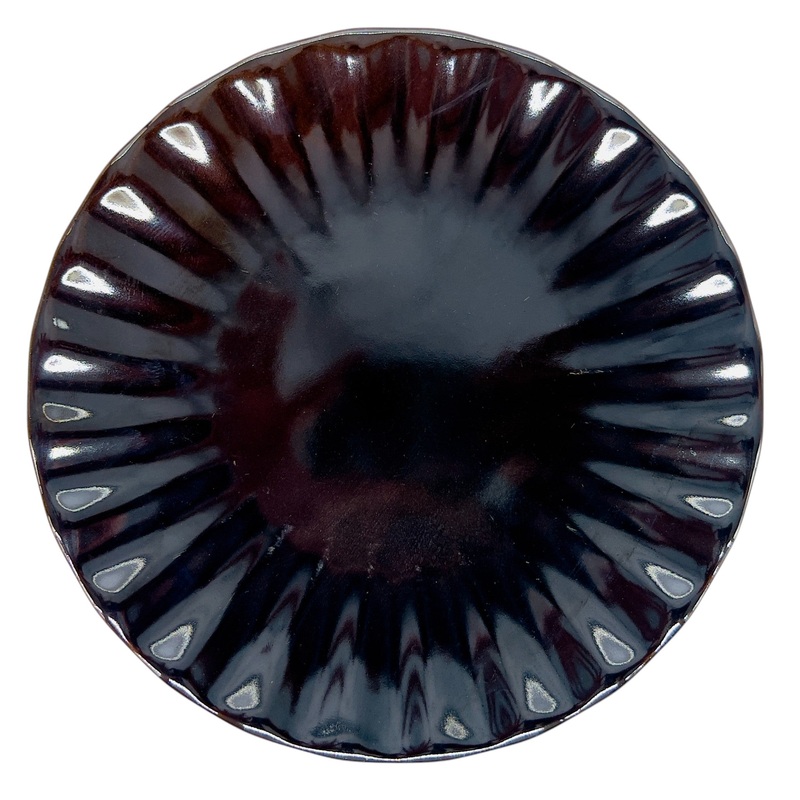 Keramika Ceramic Salad Plate 22cm, Dark Brown