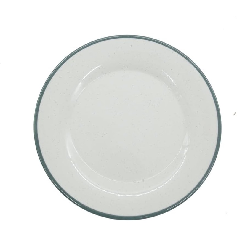 Landreen Melamine Round Meat Plate-26CM-White&Grey