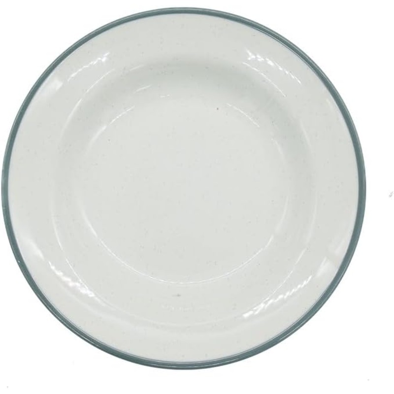 Landreen Melamine Round Soup Plate-26CM-White&Grey