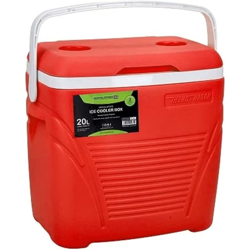 Royalford Insulated Ice Cooler Box, 20 L, Assorted multicolors rec&blue
