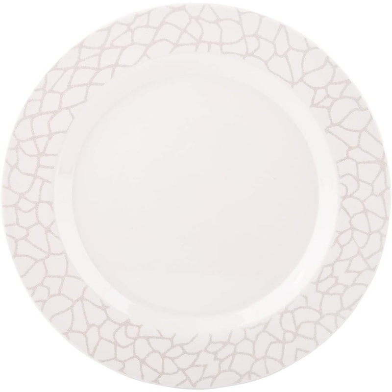 Royalford RF4487 Melamine Round Deep Plate-26CM-White