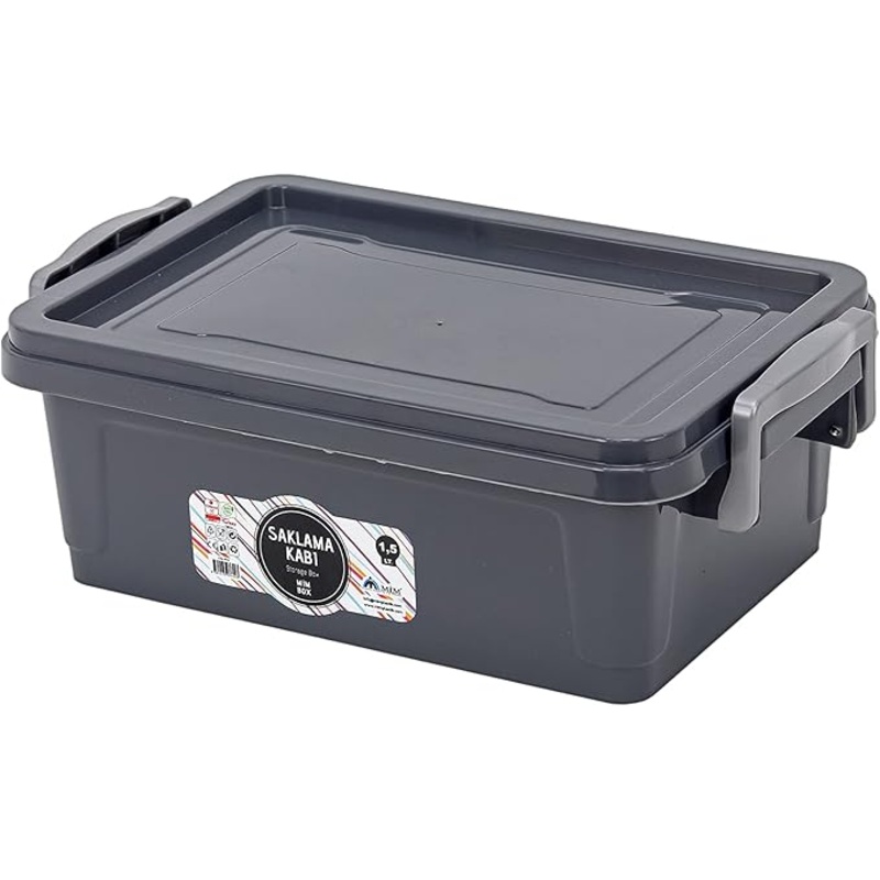 Saklama kabi Storage Box with Lid & Latching Capacity - 1.5 L