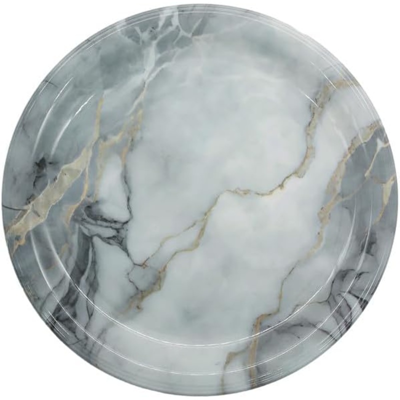Servewell Marbo Melamine Dessert Round Plate-19CM-Grey