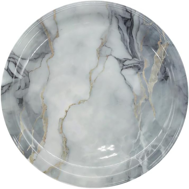 Servewell Marbo Melamine Round Dinner Plate-28CM-Grey
