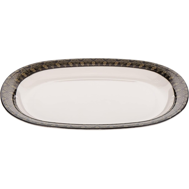 Servewell Melamine Henna Oval Serving Plate-31cmX25cm