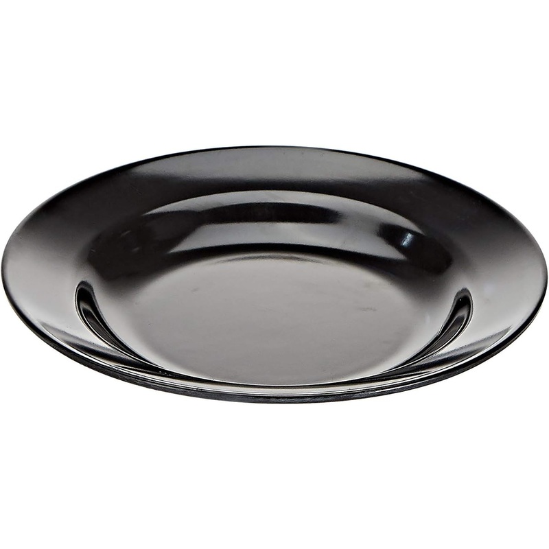 Servewell Melamine Round Rim Soup Serving Plate-23CM-Black