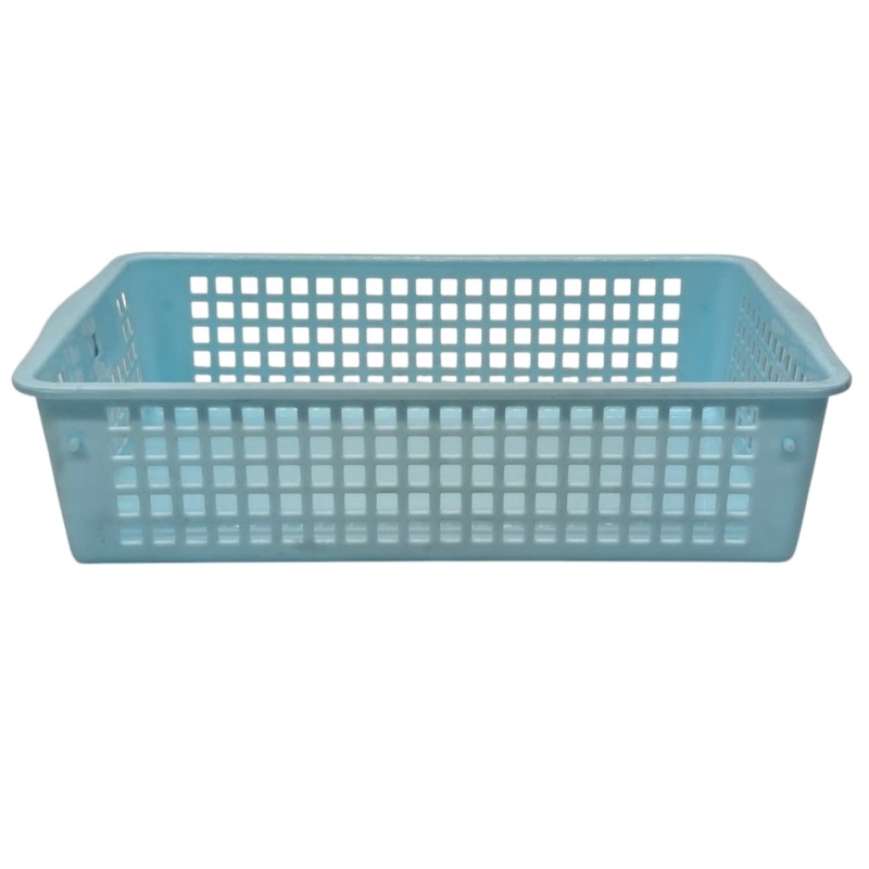 AKDC Plastic Fruit Vegetable Tray Storage Basket-24cmX15cmX6cm-Cyan