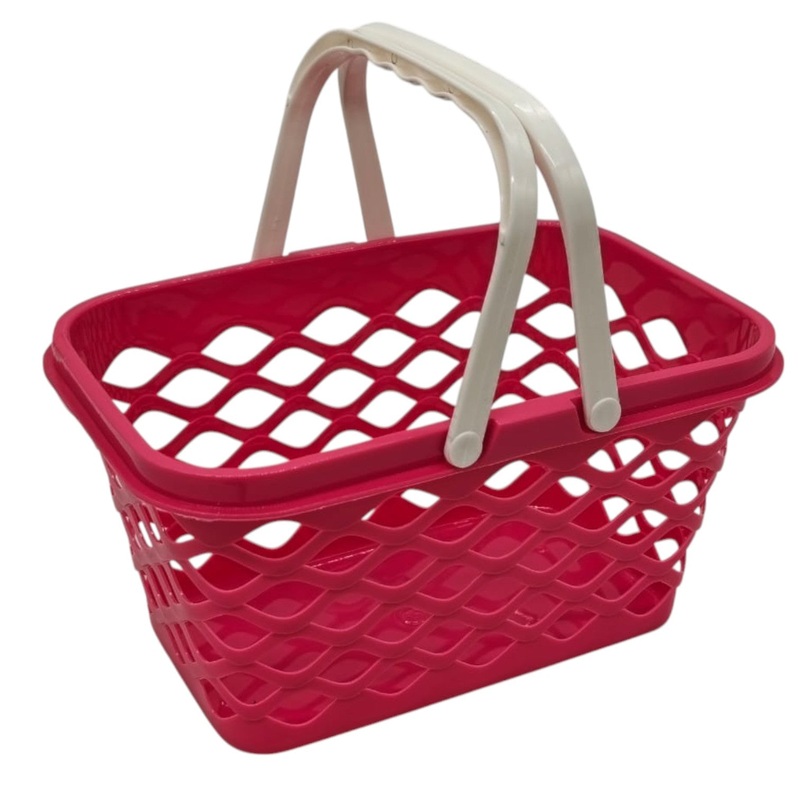 AKDC Plastic Portable Shower Caddy Basket,with Handles Plastic Organizer Storage Tote with Handles Toiletry Bag Bin Box for Bathroom,College Dorm Room Essentials,Kitchen-20cmX13cmX11cm-White&DodgerBlue