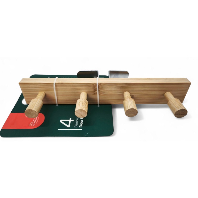 Al Kabayel Bamboo Door Hanger 4 Hooks,28Cm
