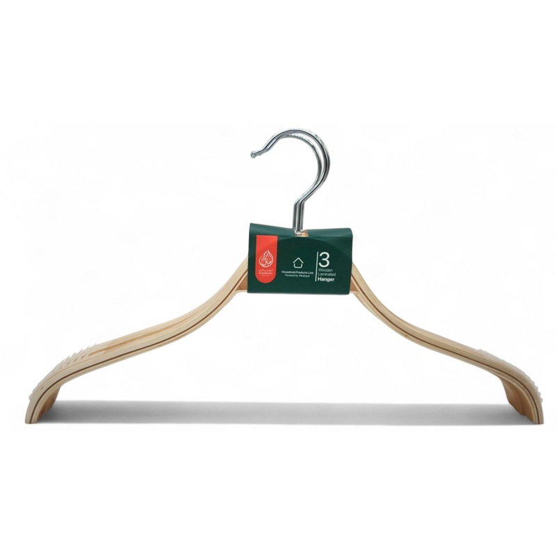 Al Kabayel Wooden Laminated Hangers 3-Pack