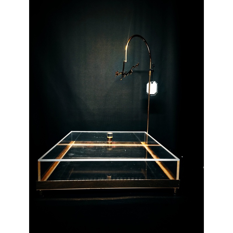 Fursan Acrylic Storage Box Square Large 30X30Cm Gold