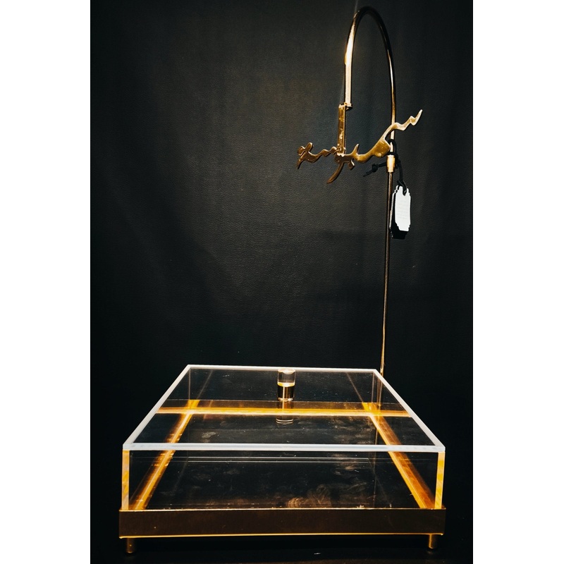 Fursan Acrylic Storage Box Square Small 22X22Cm Gold
