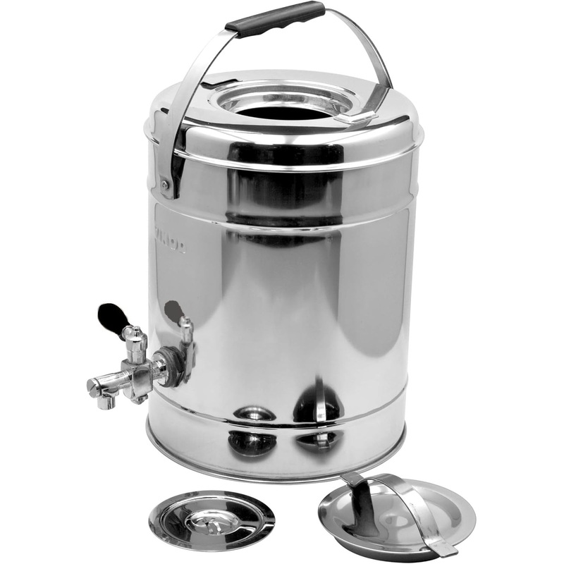 VINOD Stainless Steel Thermal Jar Heat & Cold 10 Liter with Tap