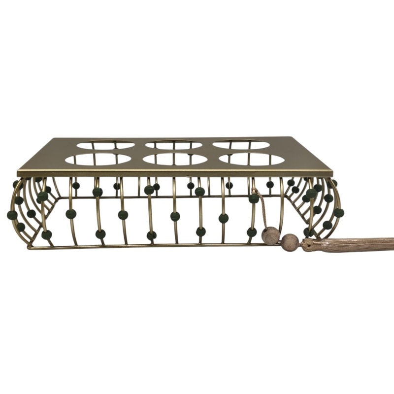 AKDC Rectangular Metal Cup Holder 27cm*15cm*7cm, Golden
