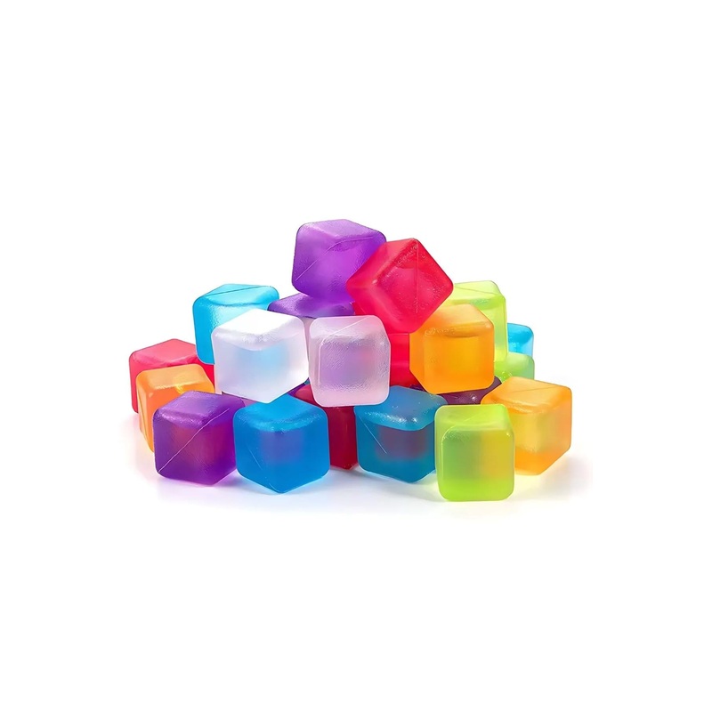 AKDC Reusable Ice Cubes 24pcs, Multicolour Cubes