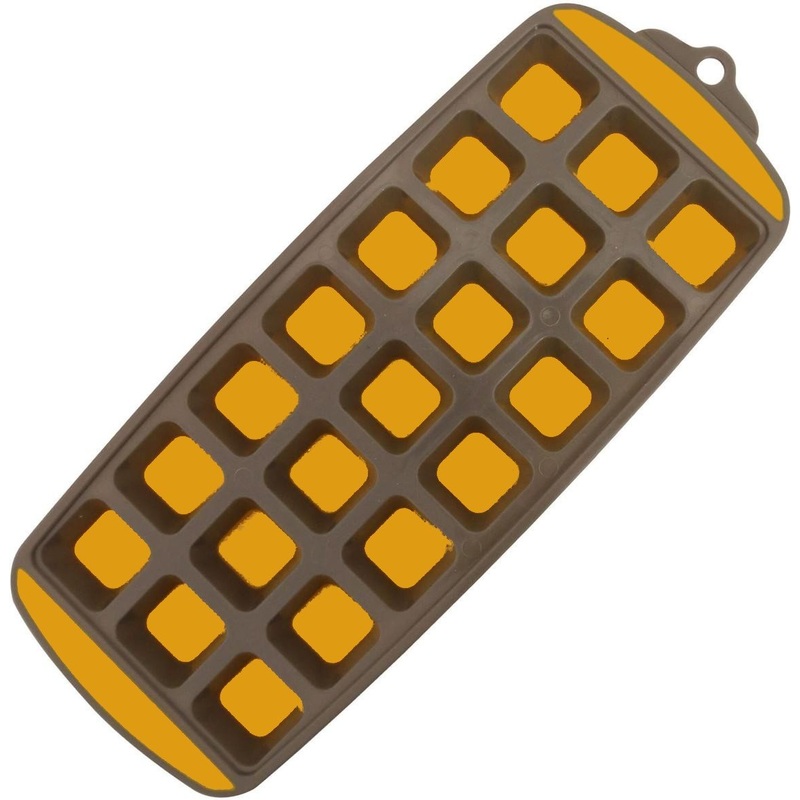 CLASSY TOUCH Silicon Ice Cube Tray(21 cube), Yellow