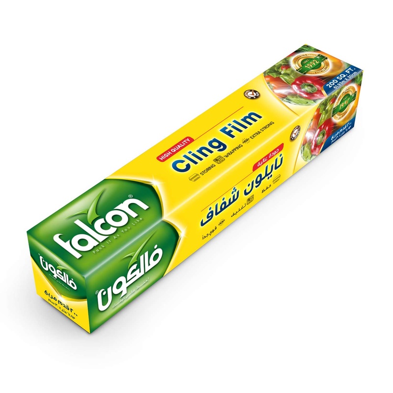 Falcon Cling Film 61.93m*30cm, 200sq.ft, Extra Strong-Wrapping