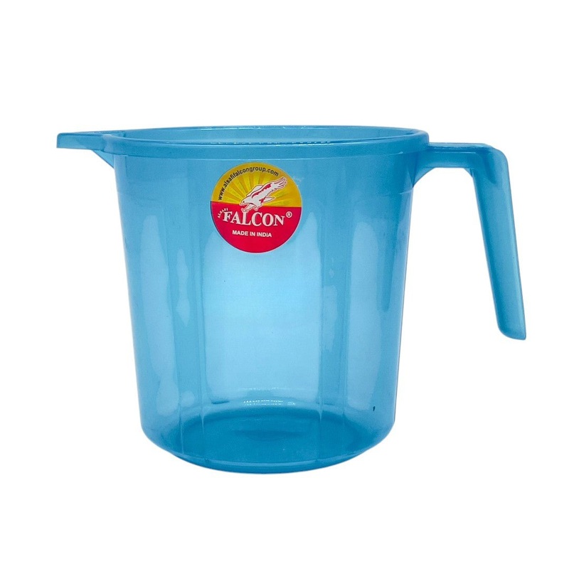 FALCON Transparent Plastic Mug 1000ml, Blue