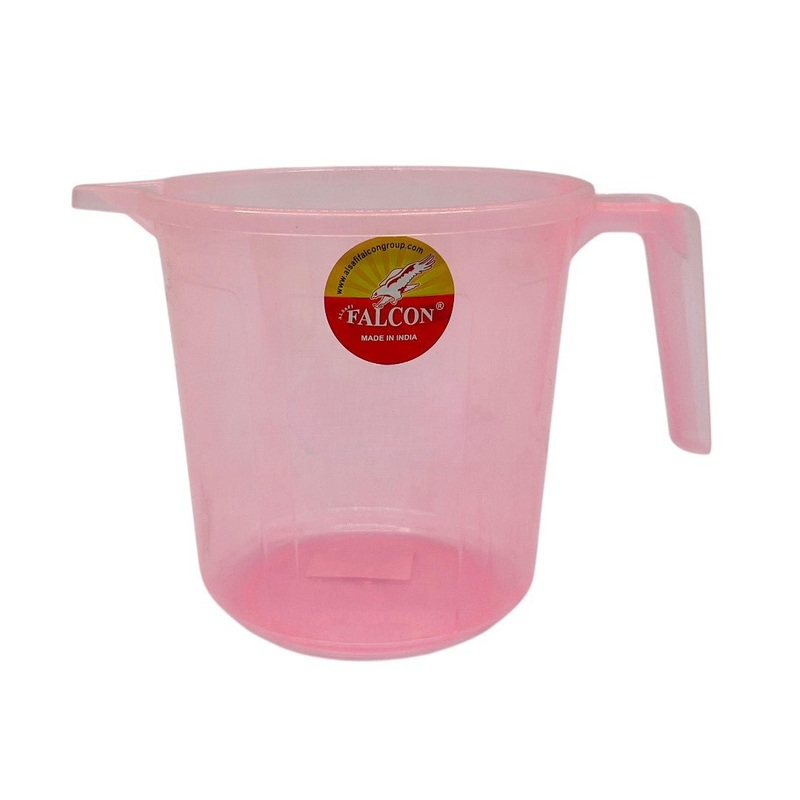 FALCON Transparent Plastic Mug 1000ml, Pink