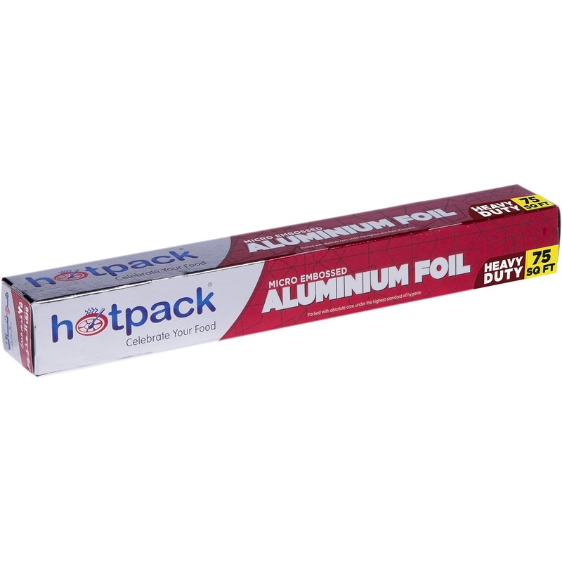 Hotpack Micro Embossed Heavy Duty Aluminium Foil 23.25m*30cm, 75sq.ft, Cooking-Storing-Wrapping
