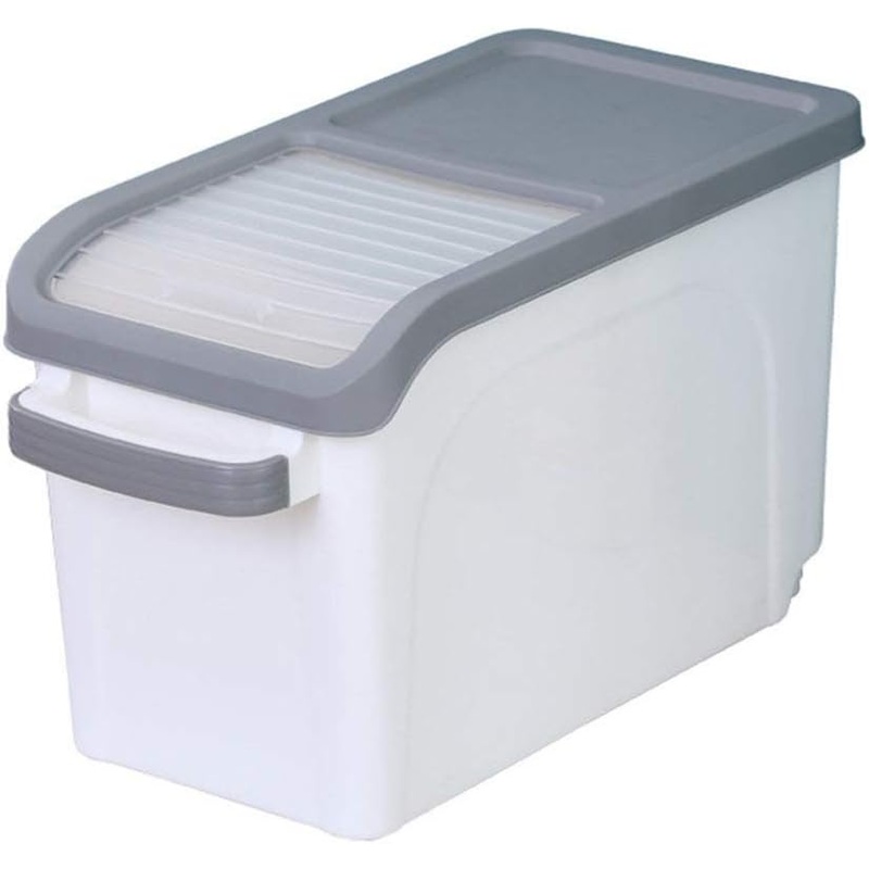 PINCAI Push-Pull Rice Bucket 10kg, Grey