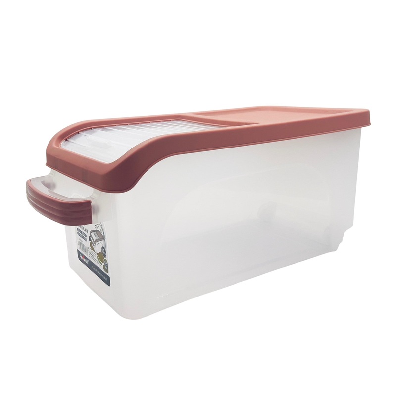 PINCAI Push-Pull Rice Bucket 10kg, Pink